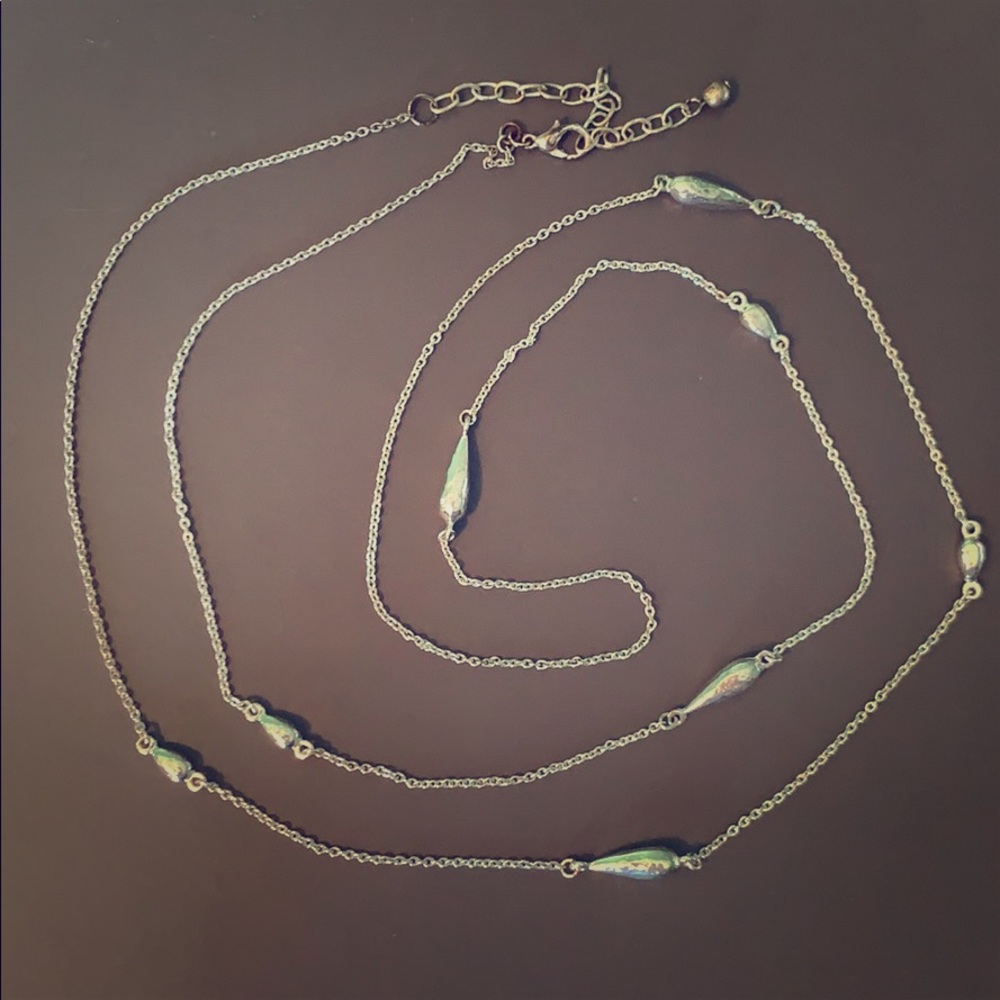 Silver Long Necklace